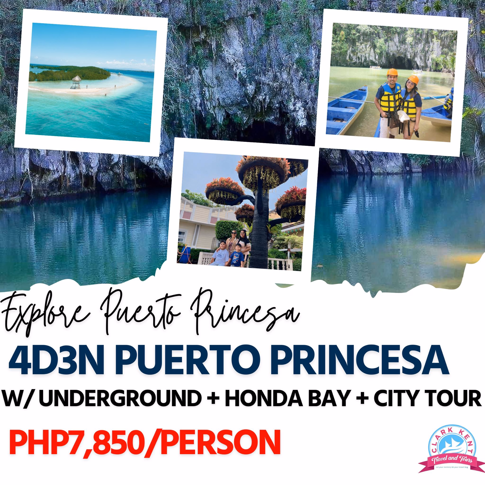4 Days 3 Nights Puerto Princesa w/ Underground River + Honda Bay Tour + City Tour (Mariafe Inn or any similar hotel)