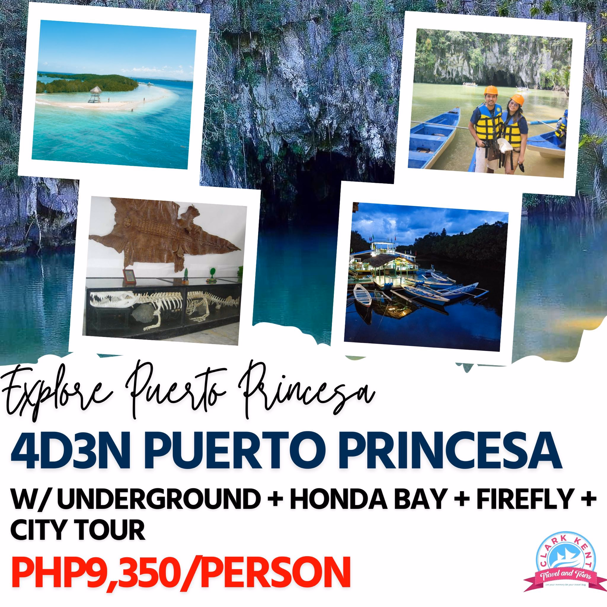 4 Days 3 Nights Puerto Princesa w/ Underground River + Honda Bay Tour + Firefly Watching + City Tour (Mariafe Inn or any similar hotel)