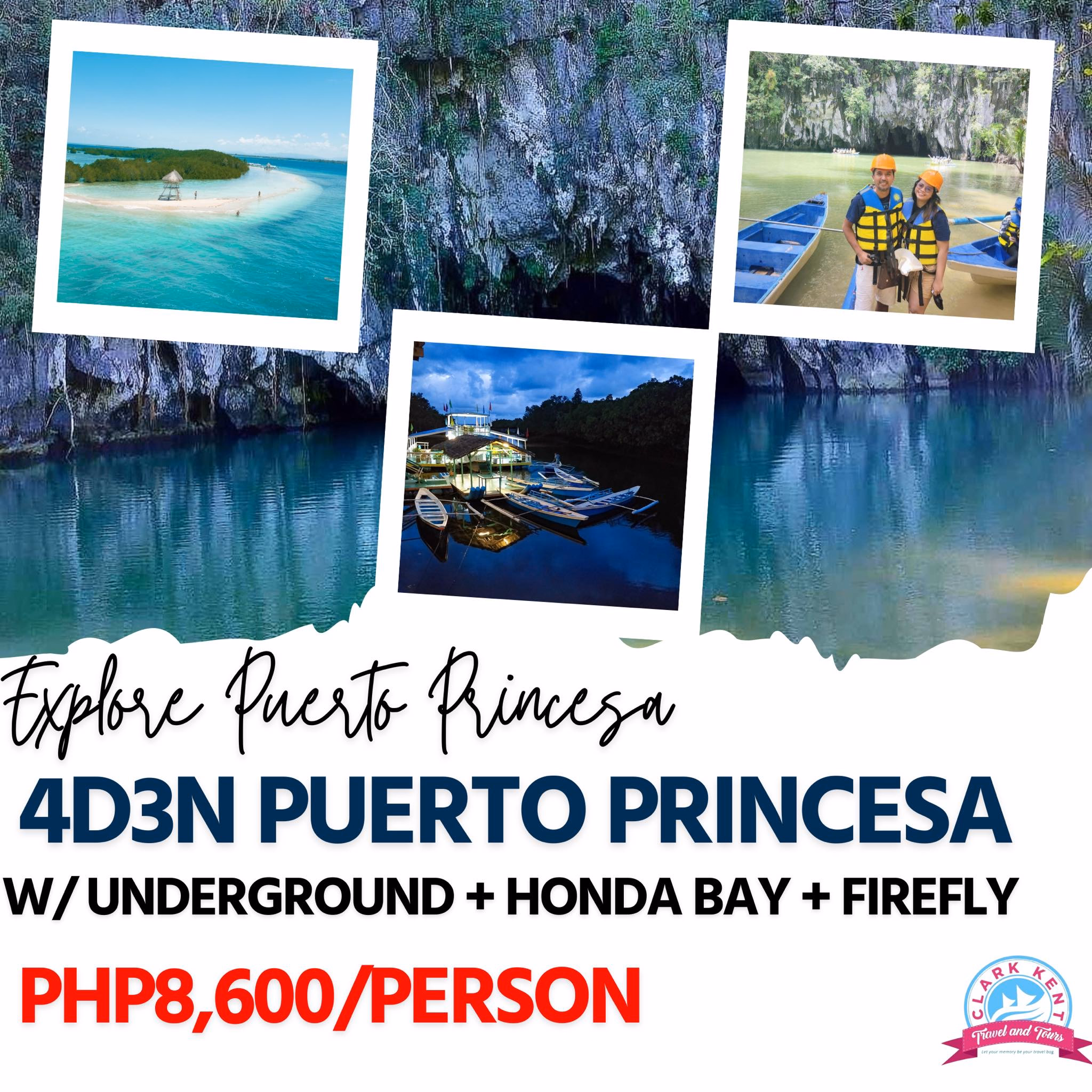 4 Days 3 Nights Puerto Princesa w/ Underground River + Honda Bay Tour + Firefly Watching (Mariafe Inn or any similar hotel)