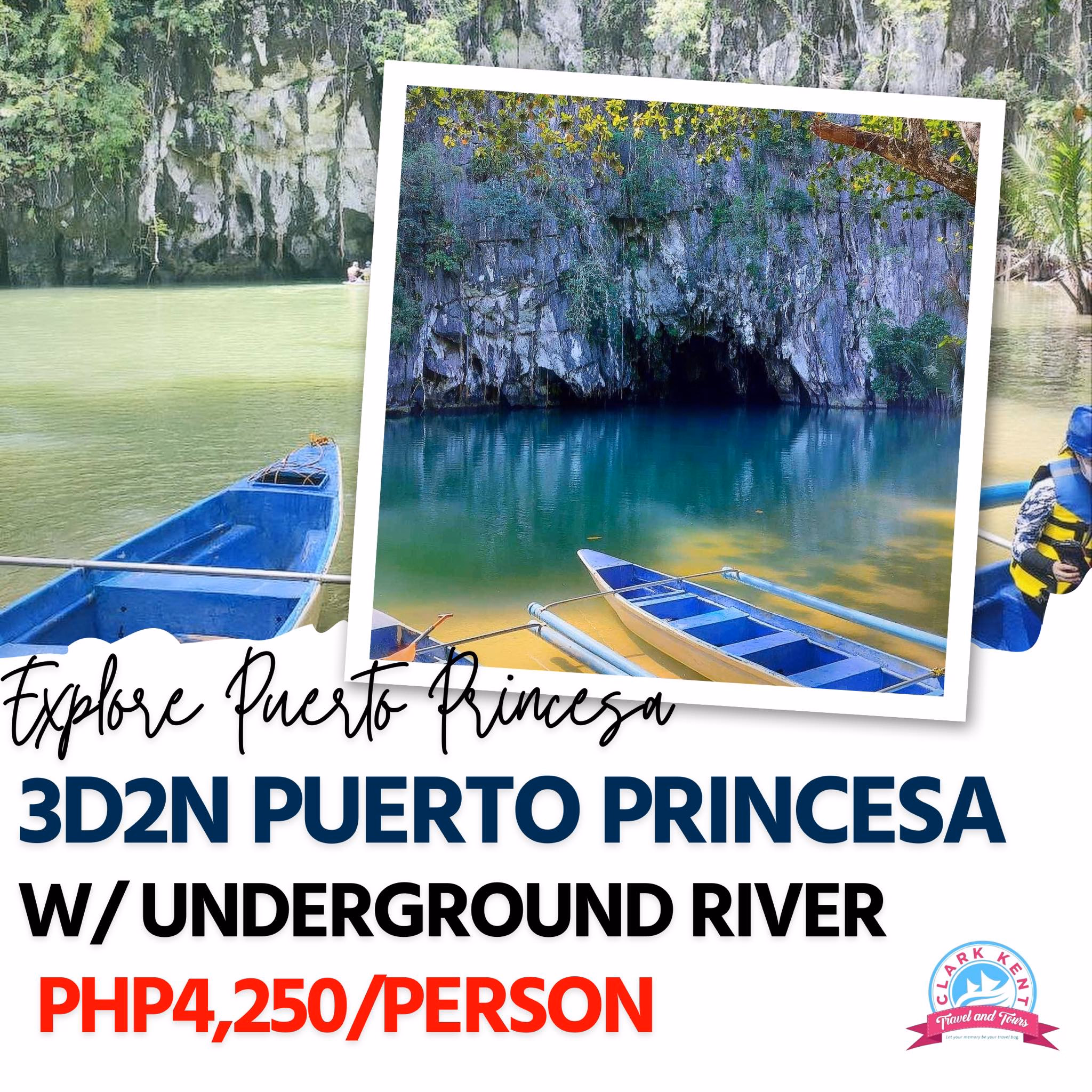 3 days 2 nights Puerto Princesa w/ Underground River Tour (Mariafe Inn or any similar hotel)